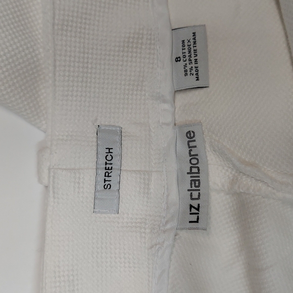 Liz Claiborne White Pants with Stretch Size 8 - Picture 13 of 16